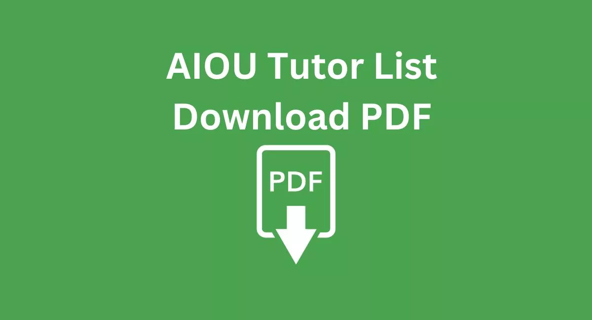 aiou assignment tutor list