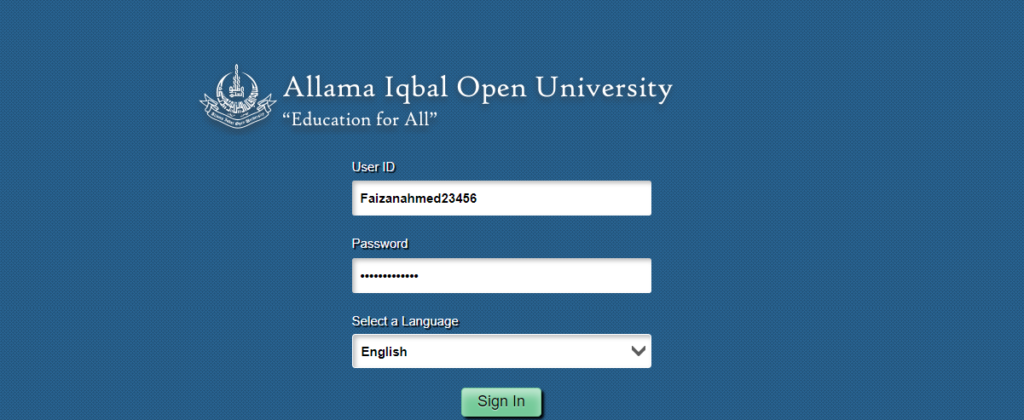 AIOU Portal Reset - Set a New Password